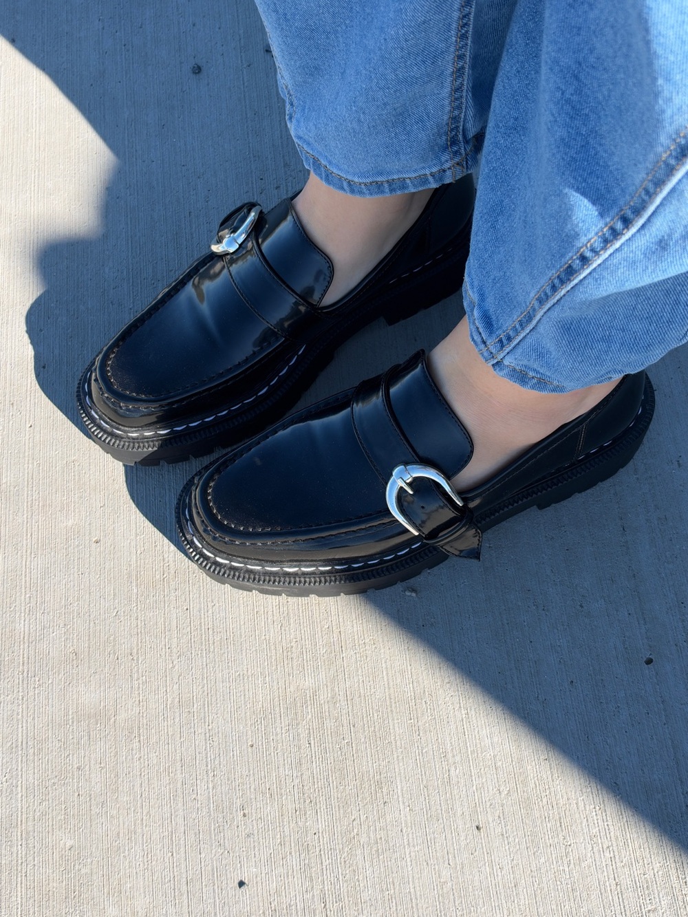 Black Women's Buckle Loafers size 10 Sam Edelman